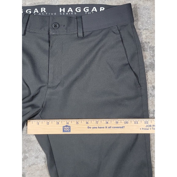 Haggar Active Series 365 Modern Flex Slim Fit Elastic Waist Pants Men's Sz 34x30 - Picture 4 of 7